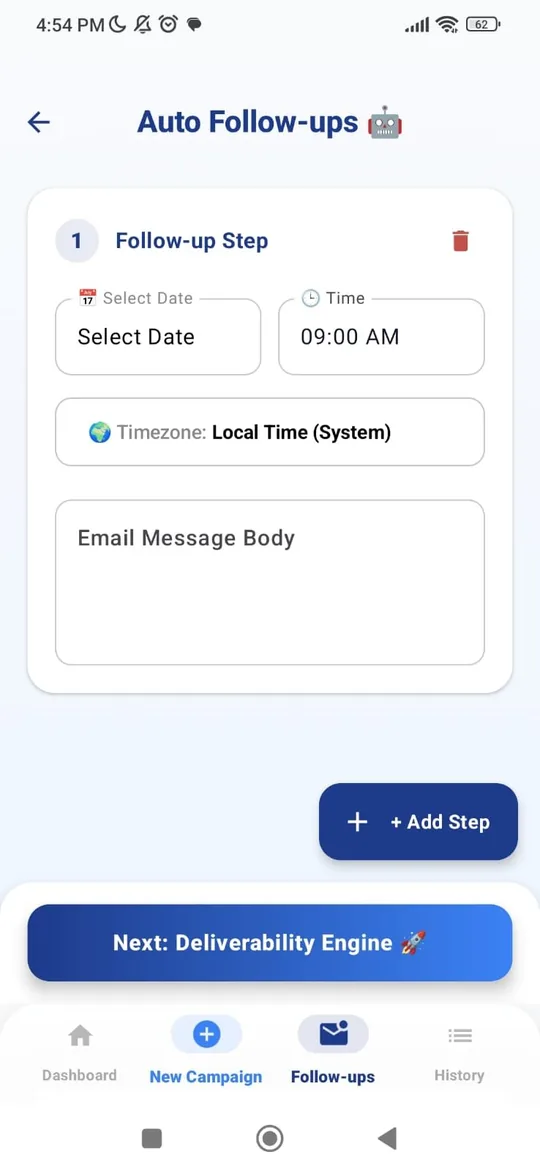 GMassPulse automated follow-up sequence builder