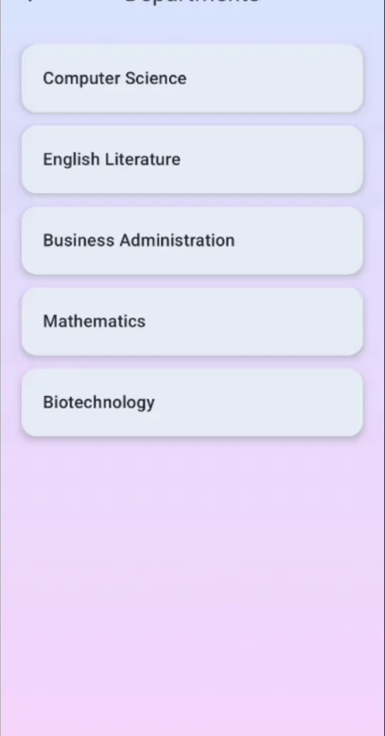 WUM Connect department listing